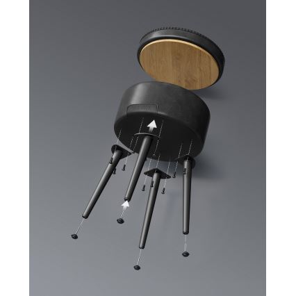 Lædertaburet CORE sort