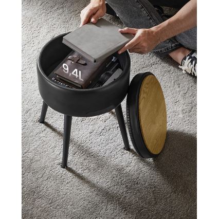 Lædertaburet CORE sort