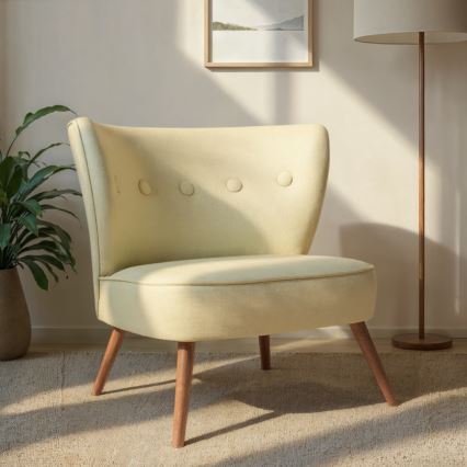 Lænestol JENI cremefarvet