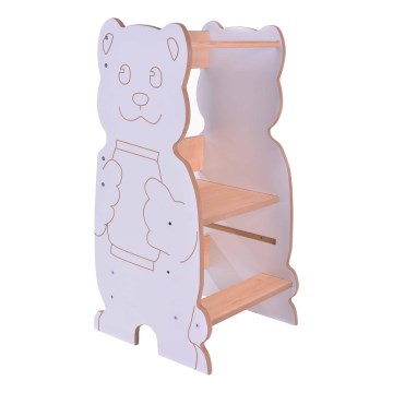 Læringstårn BEAR hvid/ahorn