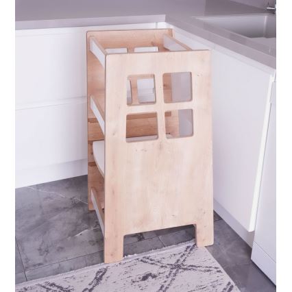 Læringstårn KULE 90x50 cm brun/hvid