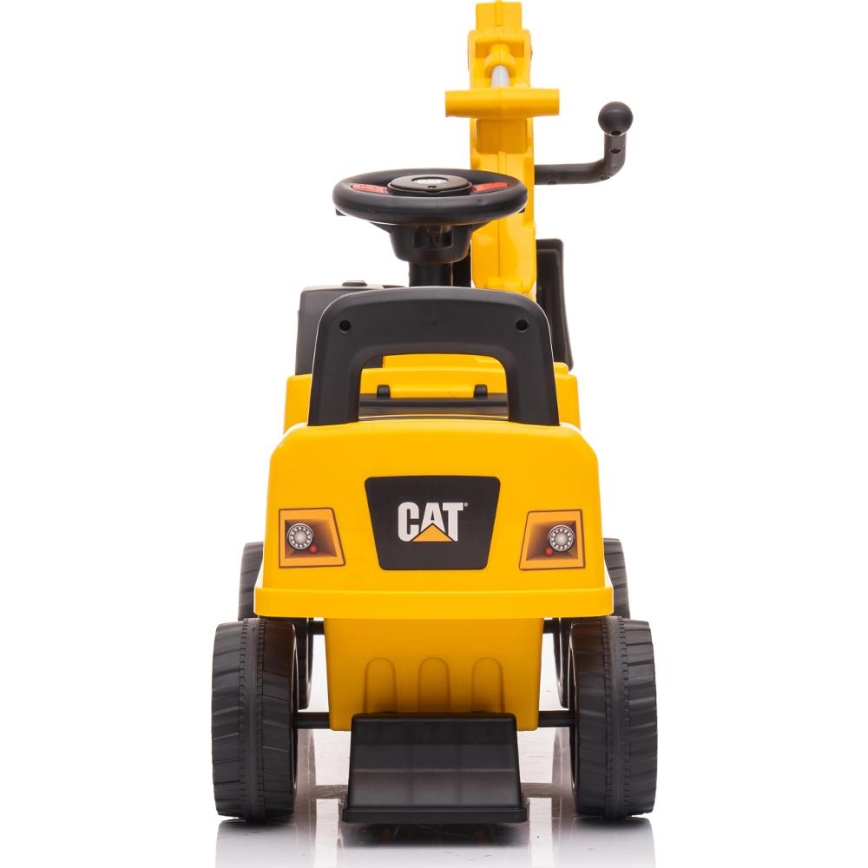 Løbecykel gravemaskine CAT 2xAA gul/sort
