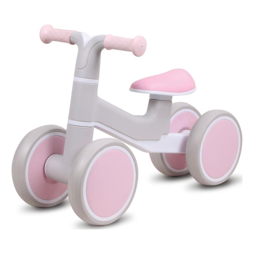 Løbecykel KVADROLET grå/lyserød