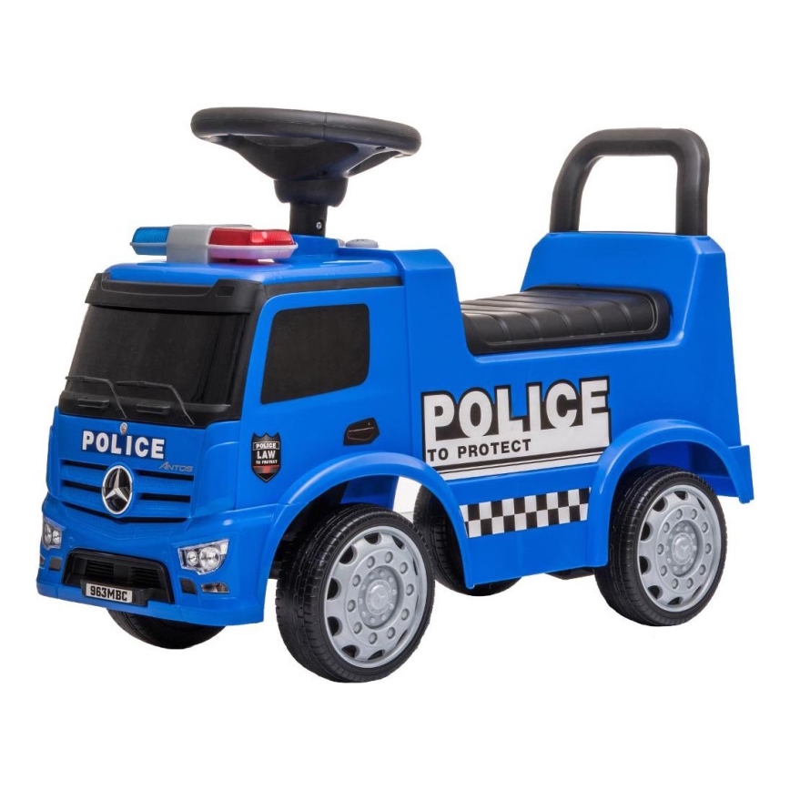 Løbecykel Mercedes Politibil 2xAA blå