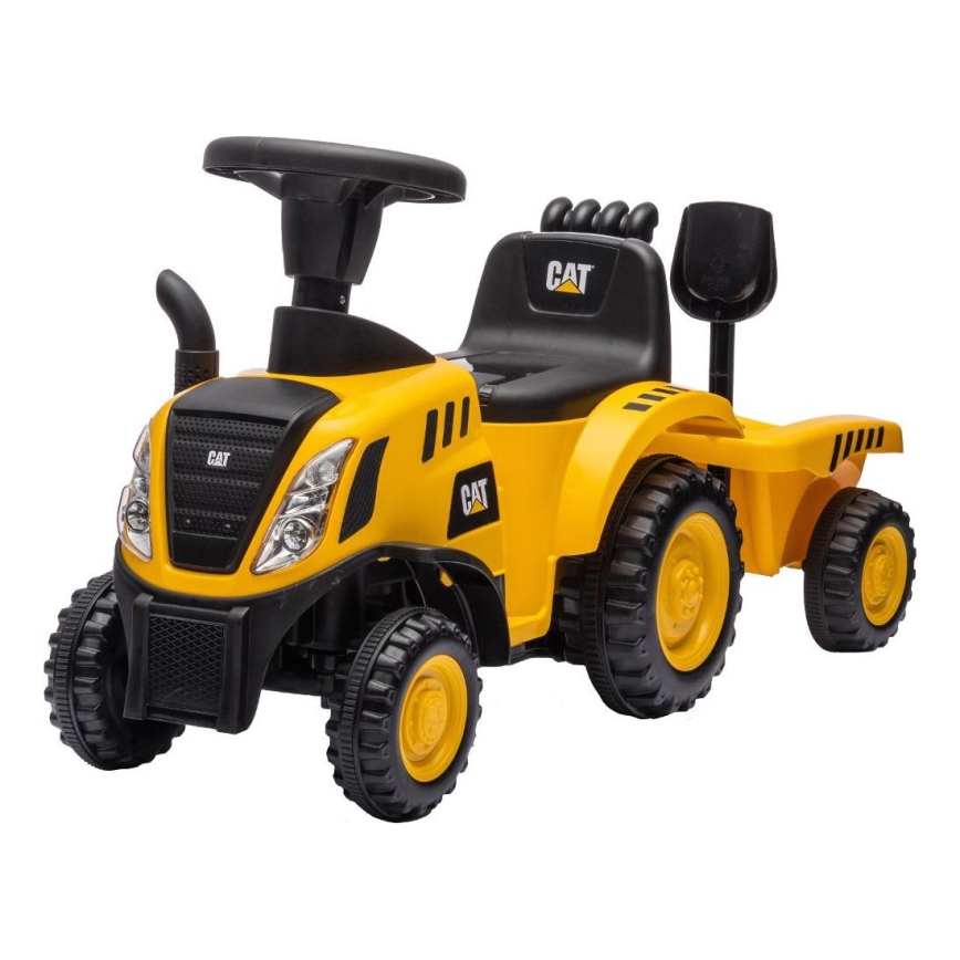 Løbecykel traktor CAT 2xAA gul/sort