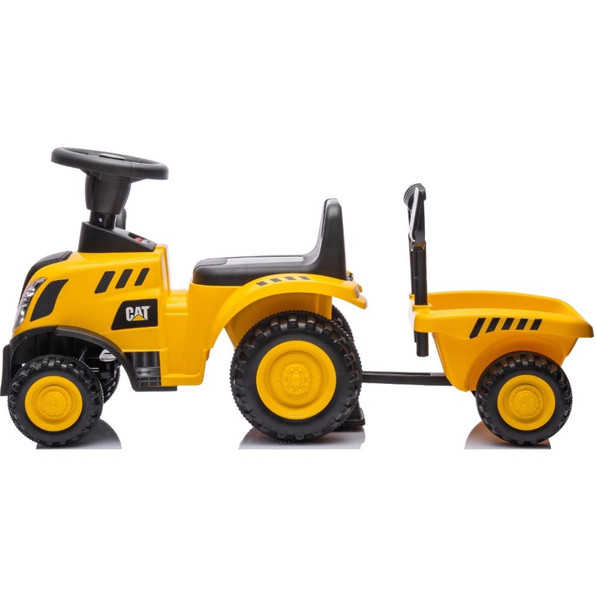 Løbecykel traktor CAT 2xAA gul/sort