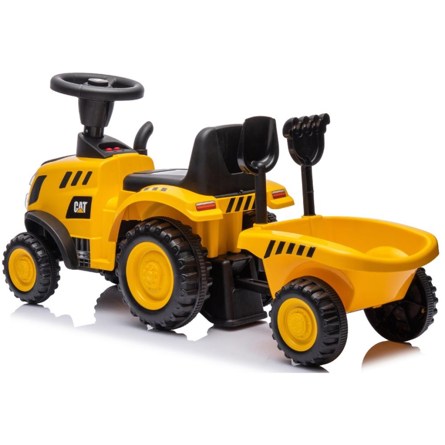 Løbecykel traktor CAT 2xAA gul/sort