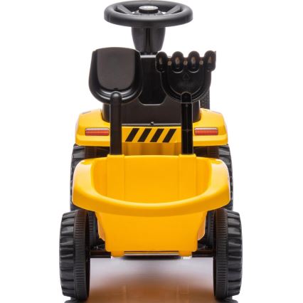 Løbecykel traktor CAT 2xAA gul/sort