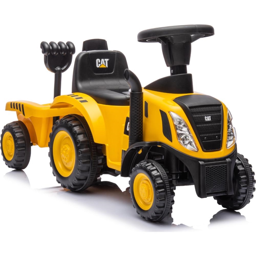Løbecykel traktor CAT 2xAA gul/sort