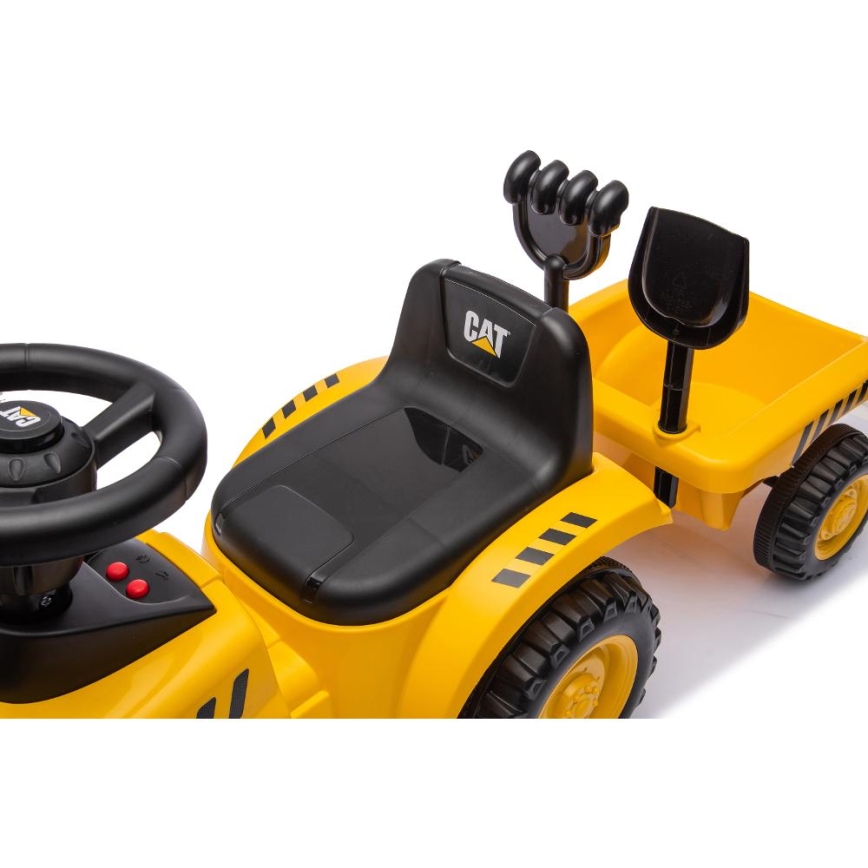 Løbecykel traktor CAT 2xAA gul/sort