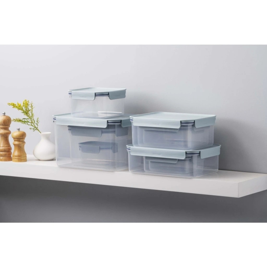 Madbeholder CLASSIC PLUS 0,86 l blå/gennemsigtig