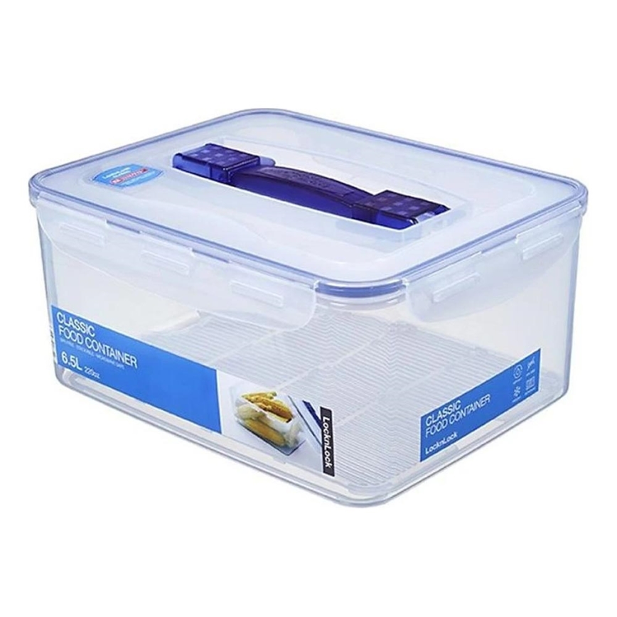 Madbeholder LOCK 6,5 l blå/transparent