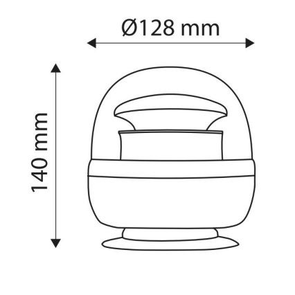 Magnetisk LED advarselslampe LIGHT LED SMD 2835/12-24V