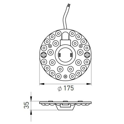 Magnetisk LED modul LED/24W/230V diameter 17,5 cm 2700/3000/4000/5000/6500K
