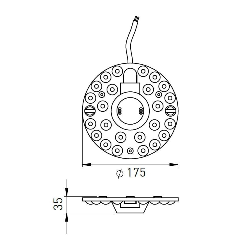 Magnetisk LED modul LED/24W/230V diameter 17,5 cm 2700/3000/4000/5000/6500K