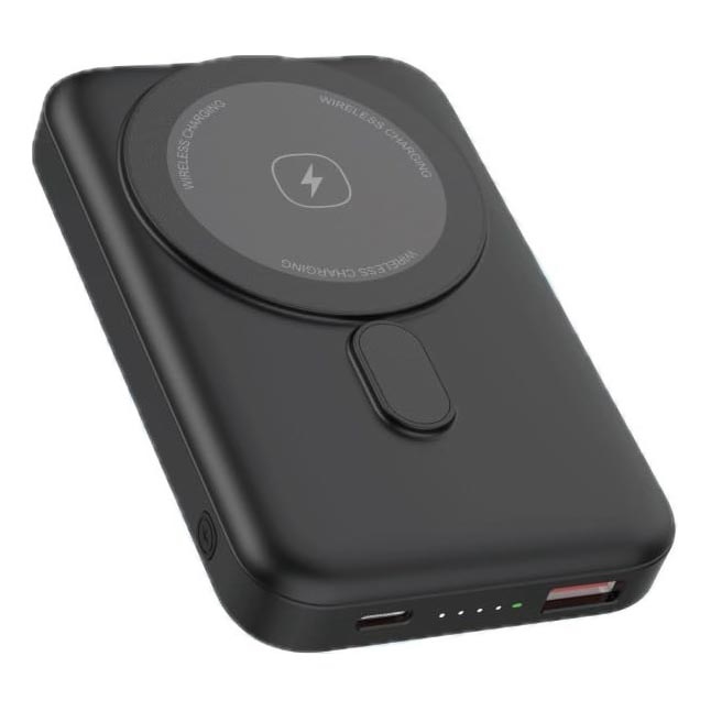 Magnetisk powerbank med trådløs opladning MagSafe 10000 mAh 20W Power Delivery sort