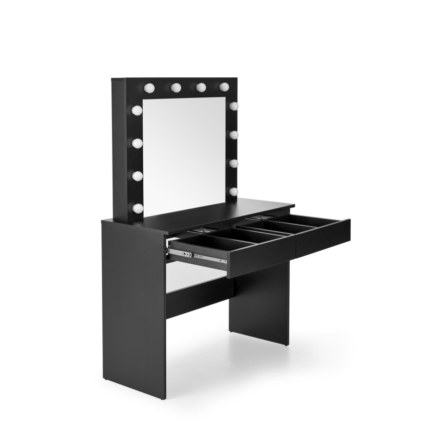 Makeupbord AMORIO 94x43 cm sort