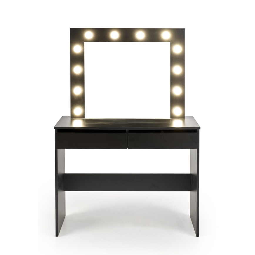 Makeupbord AMORIO 94x43 cm sort