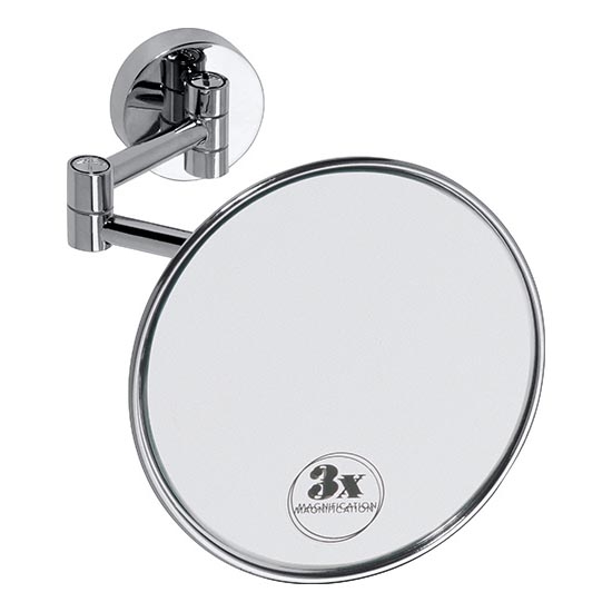 Makeupspejl 14x14 cm, sølvfarvet