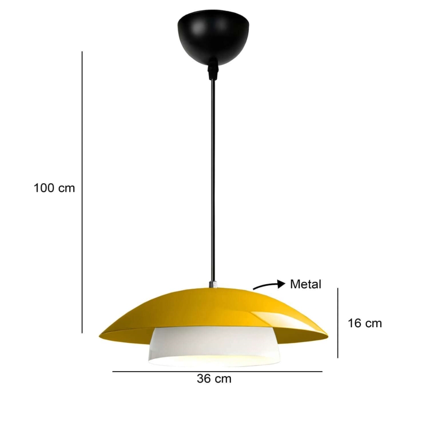 Måne LYS loftlampe 1xE27/40W/230V gul