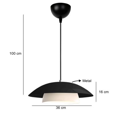 Måne LYS loftlampe 1xE27/40W/230V sort
