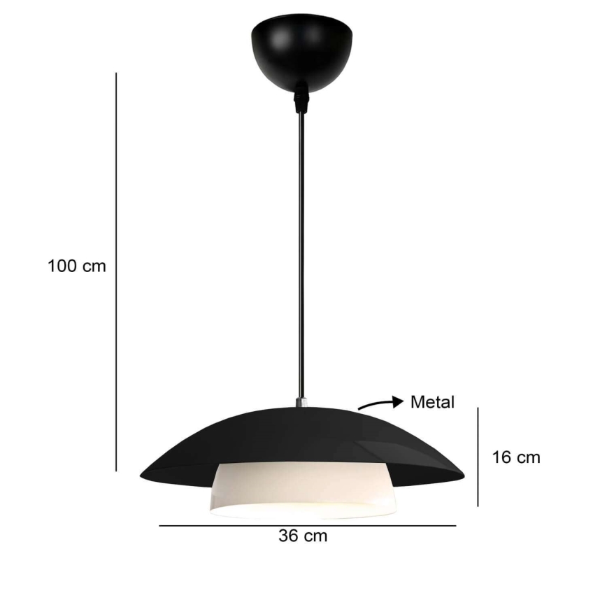Måne LYS loftlampe 1xE27/40W/230V sort