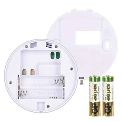 Manuel rumtermostat 230V/6A 2xAA hvid