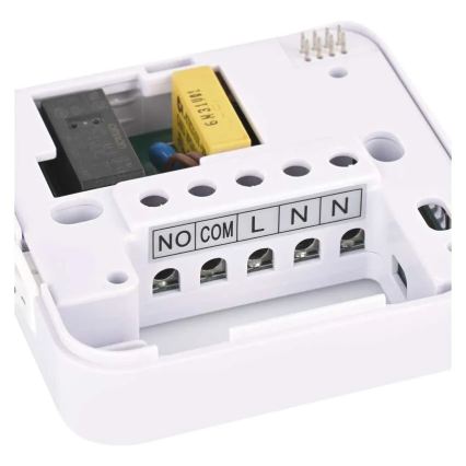 Manuel trådløs rumtermostat 230V/16A, 2xAA, hvid