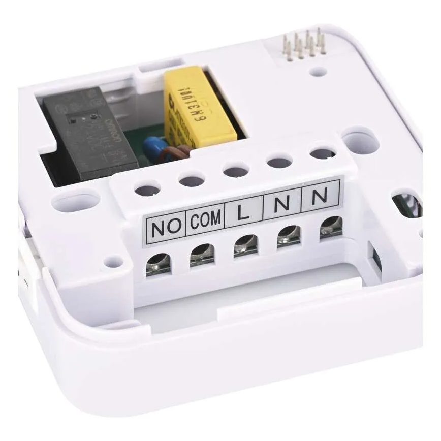 Manuel trådløs rumtermostat 230V/16A, 2xAA, hvid