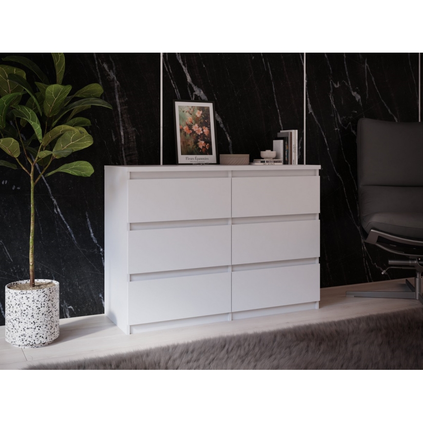 MAO kommode med skuffer, hvid