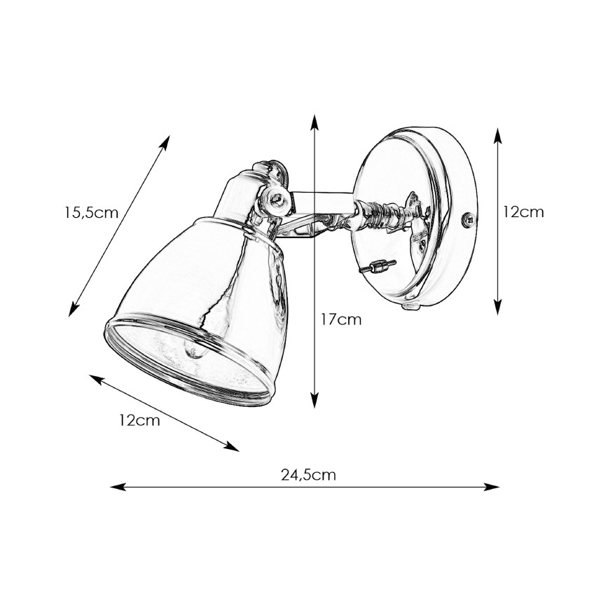 Markslöjd 104048 - Væglampe FJÄLLBACKA 1xE14/40W/230V messing