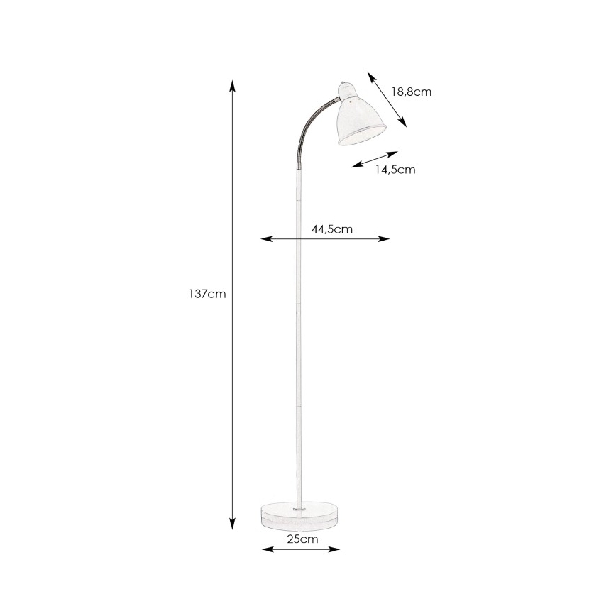 Markslöjd 104841 - Gulvlampe NITTA 1xE27/60W/230V