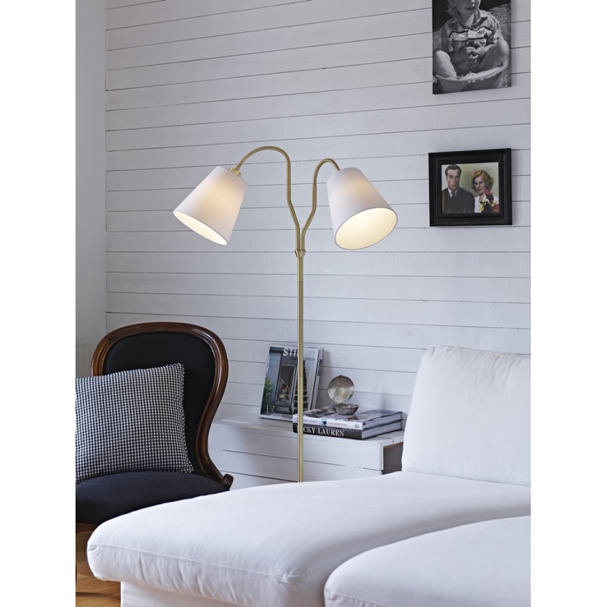 Markslöjd 105274 - Gulvlampe MODENA 2xE27/60W/230V