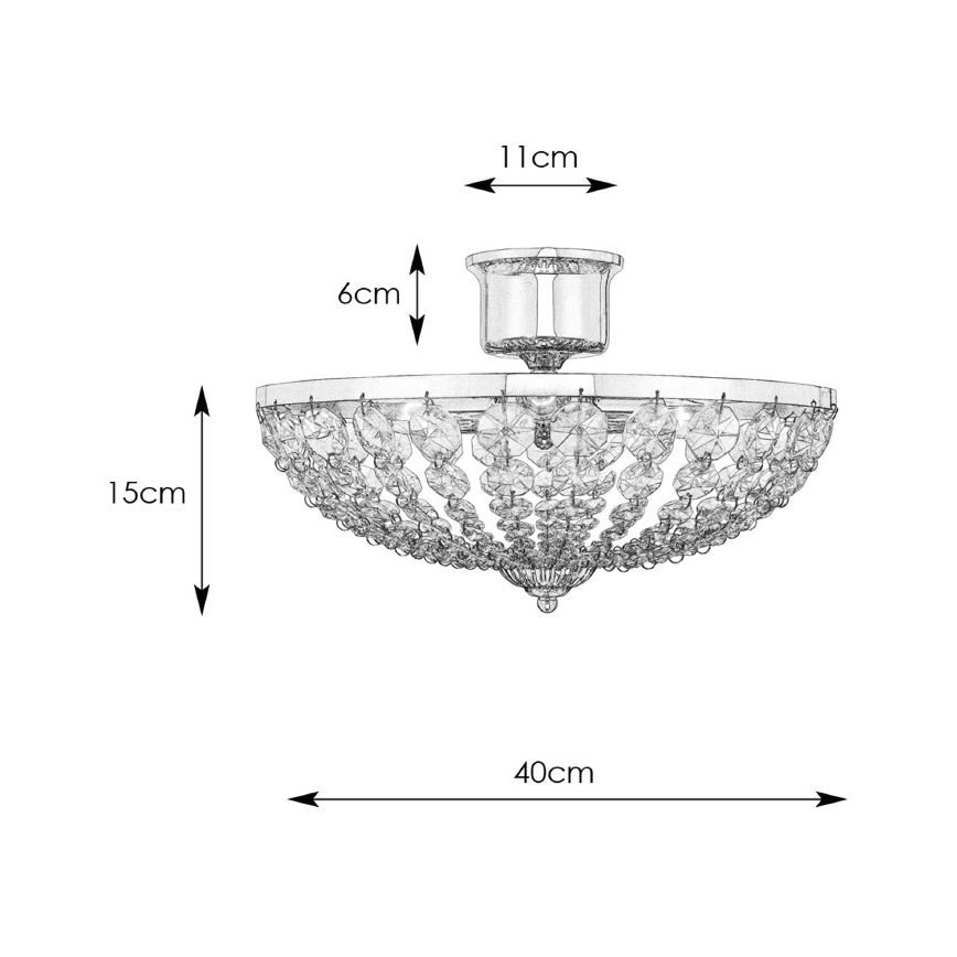 Markslöjd 105316 - Loftslampe GRÄNSÖ 3xE14/40W/230V