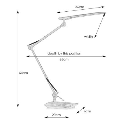 Markslöjd 105683 - LED bordlampe STUDY LED/5W/230V