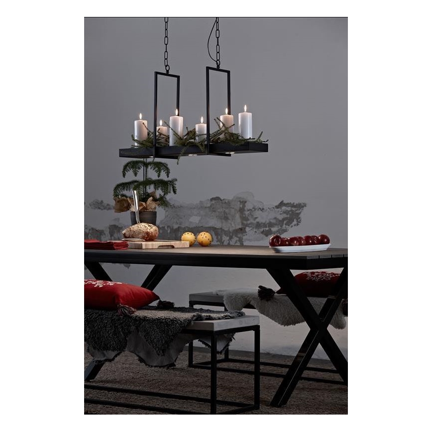 Markslöjd 105780 - LED hængelampe i kæde dæmpbar TRAY 3xLED/3W/230V sort