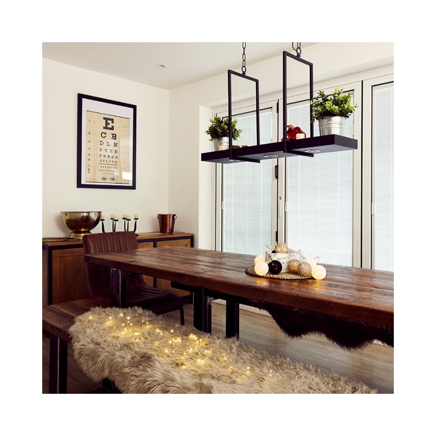 Markslöjd 105780 - LED hængelampe i kæde dæmpbar TRAY 3xLED/3W/230V sort