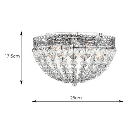 Markslöjd 106062 - Loftlampe i krystal SAXHOLM 2xE14/40W/230V