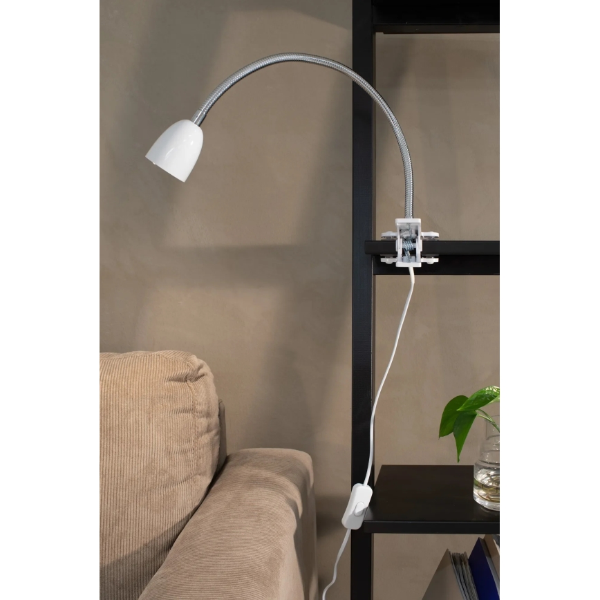 Markslöjd 106091 - LED bordlampe med klemme TULIP LED/3W/230V hvid