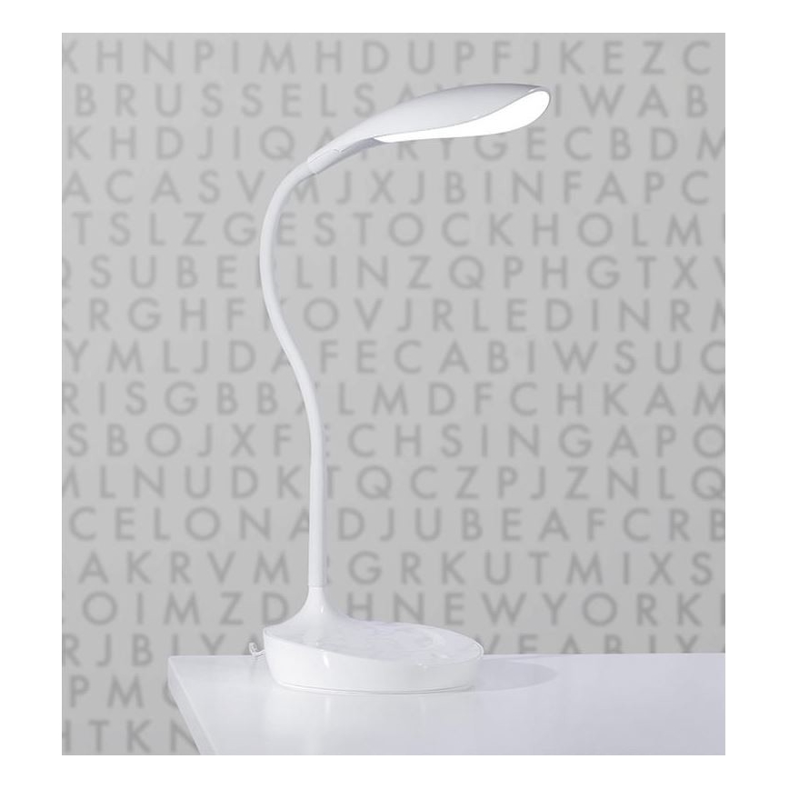 Markslöjd 106093 - LED bordlampe m. USB dæmpbar SWAN LED/4,6W/230V