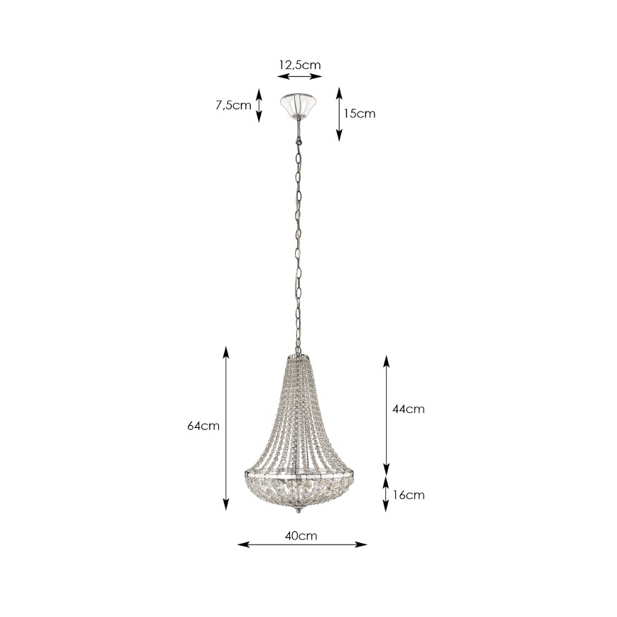 Markslöjd 106119 - Lysekrone i krystal GRÄNSÖ 2xE14/40W/230V kædeophæng
