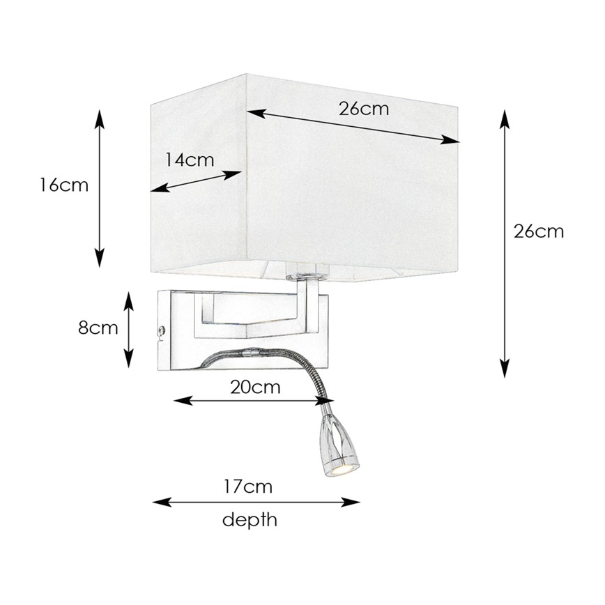 Markslöjd 106308 - LED væglampe SAVOY LED/3W+E27/60W/230V