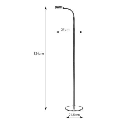 Markslöjd 106465 - LED gulvlampe FLEX LED/5W/230V