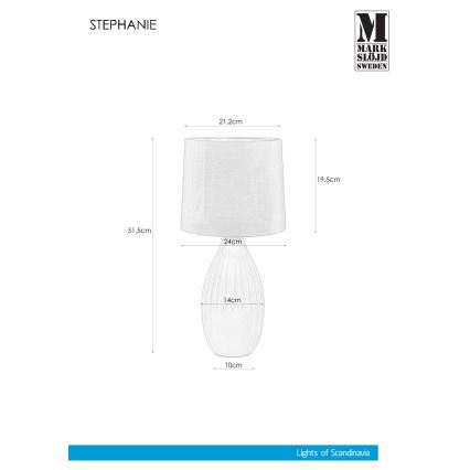 Markslöjd 106887 - Bordlampe STEPHANIE 1xE27/60W/230V