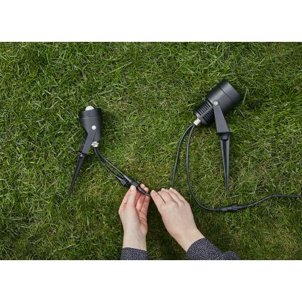 Markslöjd 106940 - Udendørs PIR-bevægelses- og skumringssensor GARDEN24 IP44, sort