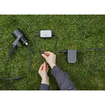 Markslöjd 106940 - Udendørs PIR-bevægelses- og skumringssensor GARDEN24 IP44, sort