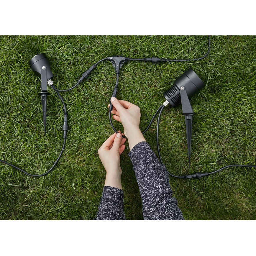 Markslöjd 106940 - Udendørs PIR-bevægelses- og skumringssensor GARDEN24 IP44, sort