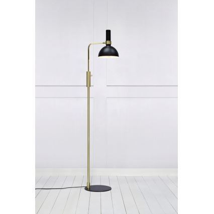 Markslöjd 106972 - Gulvlampe dæmpbar LARRY 1xE27/60W/230V antik sort/gylden