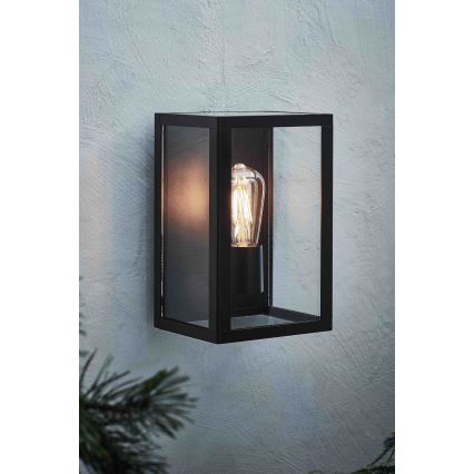 Markslöjd 107113 - Udendørs væglampe PELHAM 1xE27/60W/230V IP44 sort