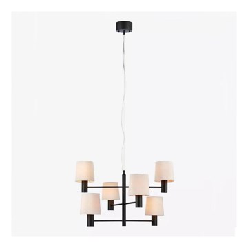 Markslöjd 107186 - Lysekrone LONDON 6xE27/60W/230V sort